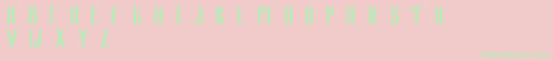 Menhir Font – Green Fonts on Pink Background
