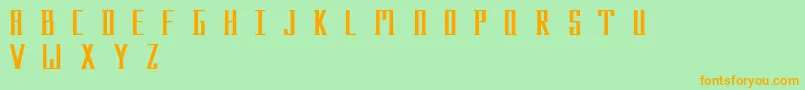 Menhir Font – Orange Fonts on Green Background