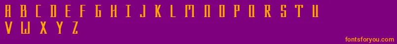 Menhir Font – Orange Fonts on Purple Background