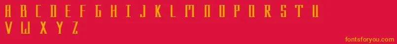 Menhir Font – Orange Fonts on Red Background