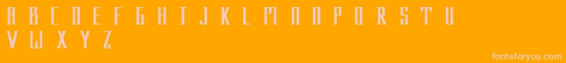 Menhir Font – Pink Fonts on Orange Background