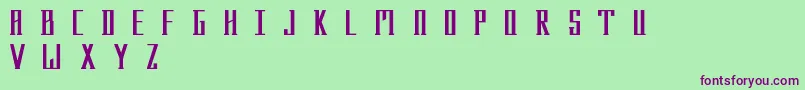 Menhir Font – Purple Fonts on Green Background