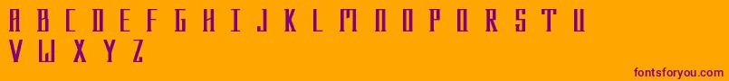 Menhir Font – Purple Fonts on Orange Background