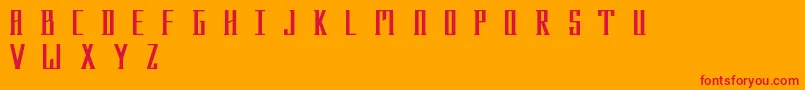 Menhir Font – Red Fonts on Orange Background