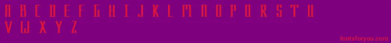 Menhir Font – Red Fonts on Purple Background
