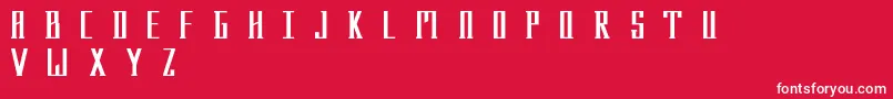 フォントMenhir – 赤い背景に白い文字
