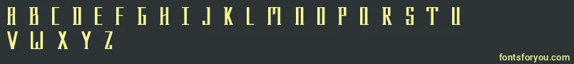 Menhir Font – Yellow Fonts on Black Background