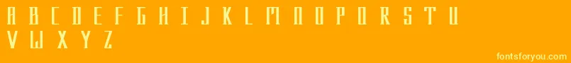 Menhir Font – Yellow Fonts on Orange Background