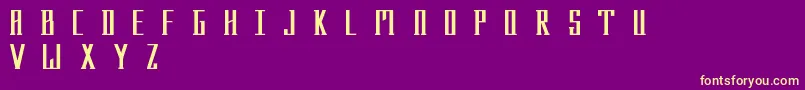 Menhir Font – Yellow Fonts on Purple Background