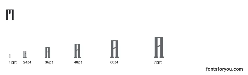 Размеры шрифта Menhir