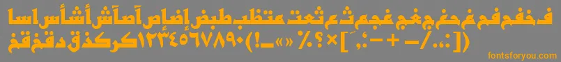 BasrattBold Font – Orange Fonts on Gray Background
