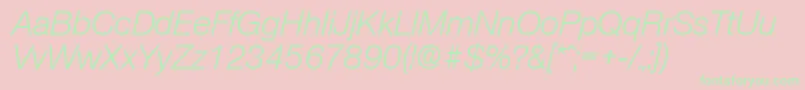 OlnovaRegularita Font – Green Fonts on Pink Background