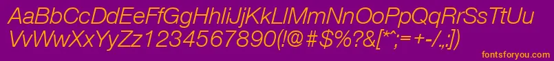 OlnovaRegularita Font – Orange Fonts on Purple Background