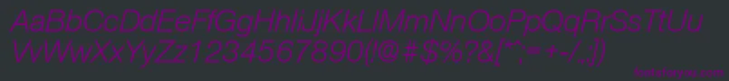 OlnovaRegularita Font – Purple Fonts on Black Background