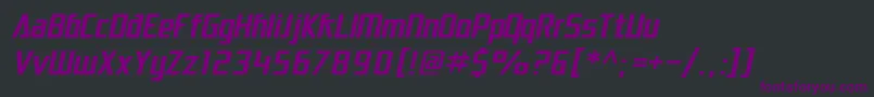 Шрифт SfElectrotomeOblique – фиолетовые шрифты на чёрном фоне