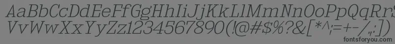 KingsbridgeExElIt Font – Black Fonts on Gray Background