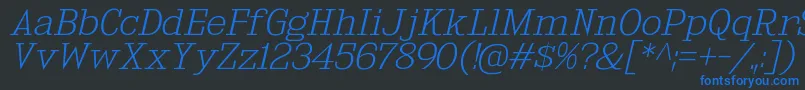 KingsbridgeExElIt Font – Blue Fonts on Black Background