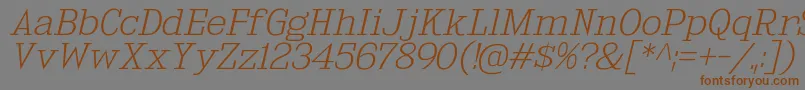 KingsbridgeExElIt Font – Brown Fonts on Gray Background