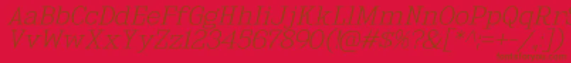 KingsbridgeExElIt Font – Brown Fonts on Red Background