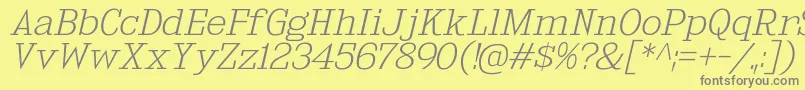 KingsbridgeExElIt Font – Gray Fonts on Yellow Background