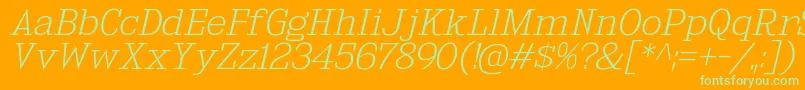 KingsbridgeExElIt Font – Green Fonts on Orange Background