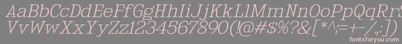 KingsbridgeExElIt Font – Pink Fonts on Gray Background