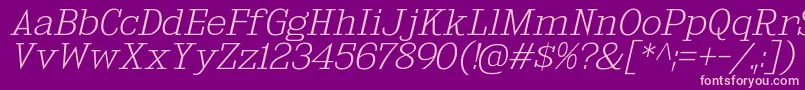 KingsbridgeExElIt Font – Pink Fonts on Purple Background