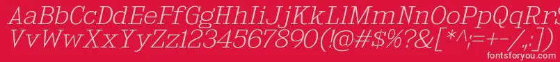 KingsbridgeExElIt Font – Pink Fonts on Red Background