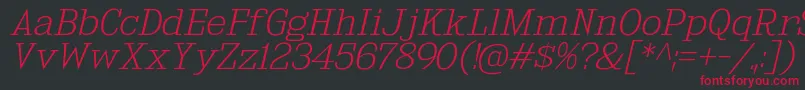 KingsbridgeExElIt-Schriftart – Rote Schriften auf schwarzem Hintergrund