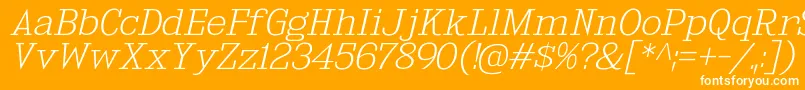 KingsbridgeExElIt Font – White Fonts on Orange Background