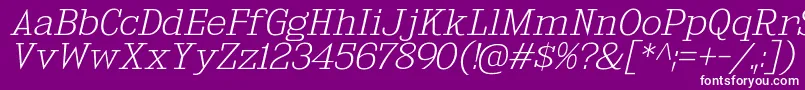 KingsbridgeExElIt Font – White Fonts on Purple Background