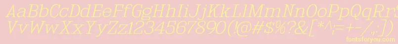 KingsbridgeExElIt Font – Yellow Fonts on Pink Background