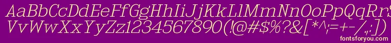 KingsbridgeExElIt Font – Yellow Fonts on Purple Background