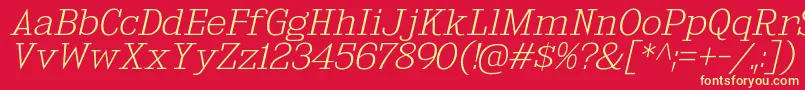 KingsbridgeExElIt Font – Yellow Fonts on Red Background