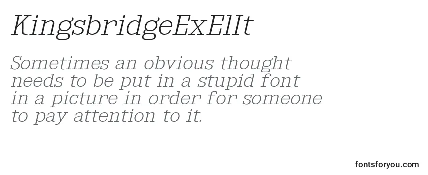Review of the KingsbridgeExElIt Font