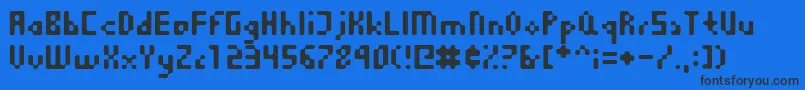 Equilibrium Font – Black Fonts on Blue Background