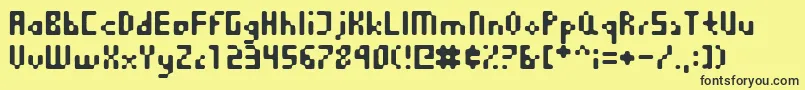 Equilibrium Font – Black Fonts on Yellow Background