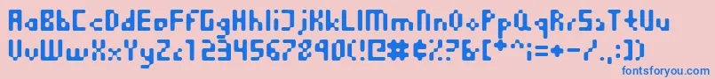 Equilibrium Font – Blue Fonts on Pink Background