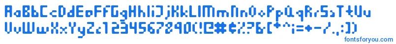 Equilibrium Font – Blue Fonts on White Background