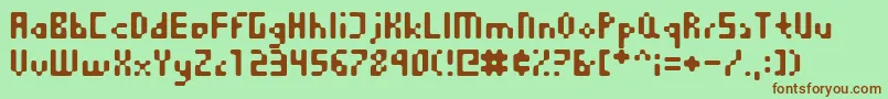 Equilibrium Font – Brown Fonts on Green Background