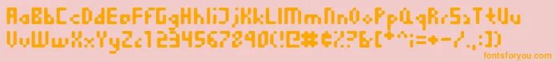 Equilibrium Font – Orange Fonts on Pink Background