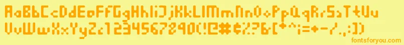 Equilibrium Font – Orange Fonts on Yellow Background