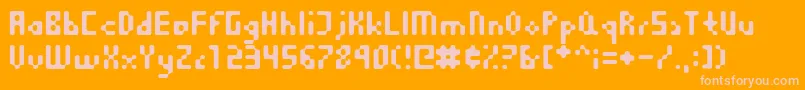 Equilibrium Font – Pink Fonts on Orange Background