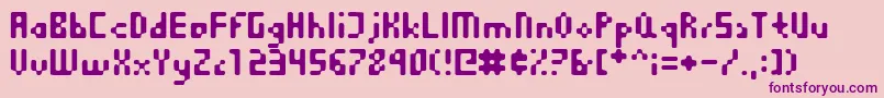 Equilibrium Font – Purple Fonts on Pink Background