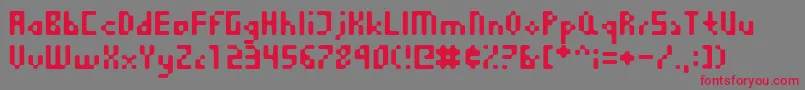Equilibrium Font – Red Fonts on Gray Background