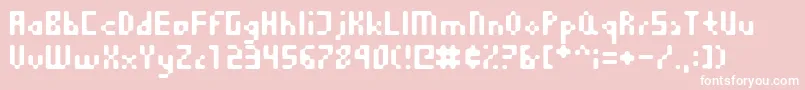 Equilibrium Font – White Fonts on Pink Background