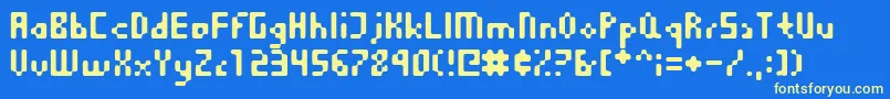 Equilibrium Font – Yellow Fonts on Blue Background