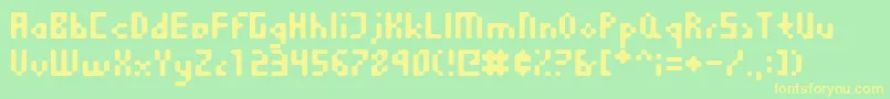Equilibrium Font – Yellow Fonts on Green Background