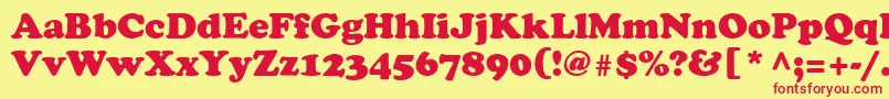 Agcoo14 Font – Red Fonts on Yellow Background