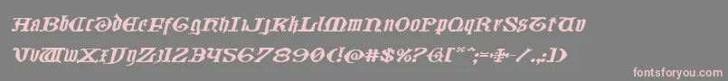 Шрифт Westdelphiaxtraexpandital – розовые шрифты на сером фоне